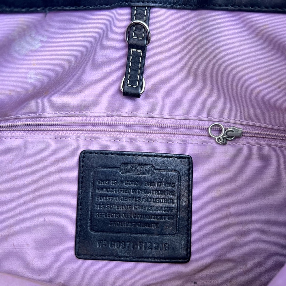 Coach Black And Gray Patchwork Tote - image 7